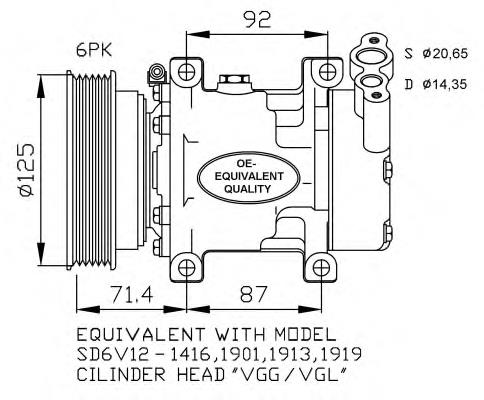 Compressor de aparelho de ar condicionado 32259 NRF
