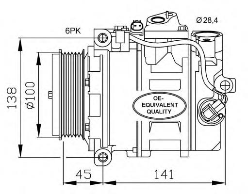 Compressor de aparelho de ar condicionado 32256 NRF