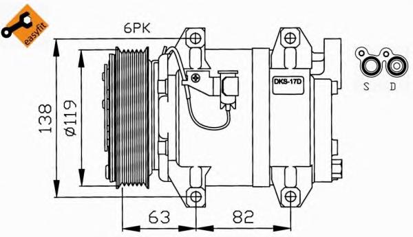 Compre 32211 NRF Compressor de aparelho de ar condicionado