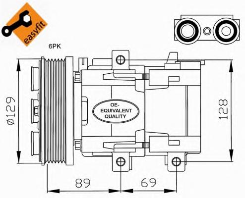 Compressor de aparelho de ar condicionado 32212 NRF