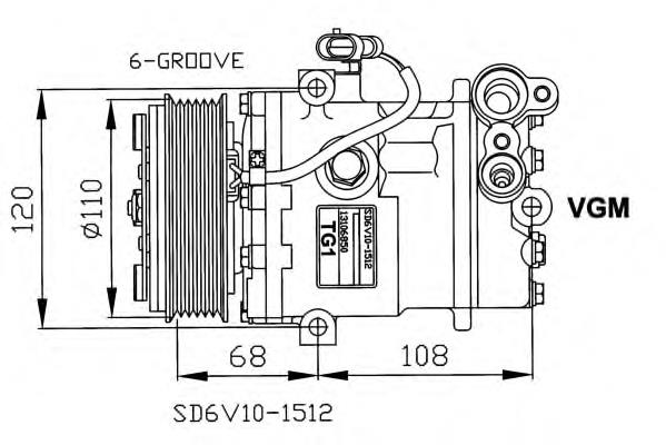 Compressor de aparelho de ar condicionado 32230 NRF