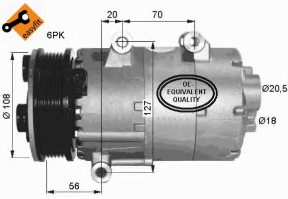 Compressor de aparelho de ar condicionado NRF 32403