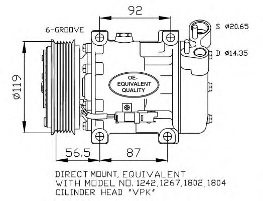 Compressor de aparelho de ar condicionado 32270 NRF