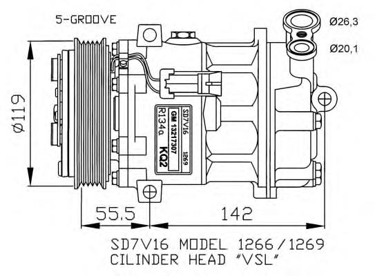 6854082 Opel Compressor de aparelho de ar condicionado