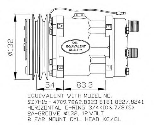 Compressor de aparelho de ar condicionado NRF 32131
