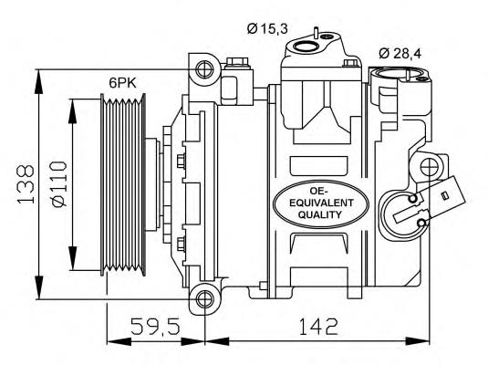 32146 NRF Compressor de aparelho de ar condicionado