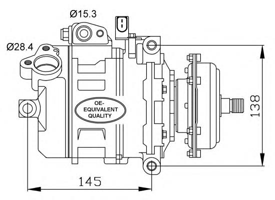 Compressor de aparelho de ar condicionado NRF 32148
