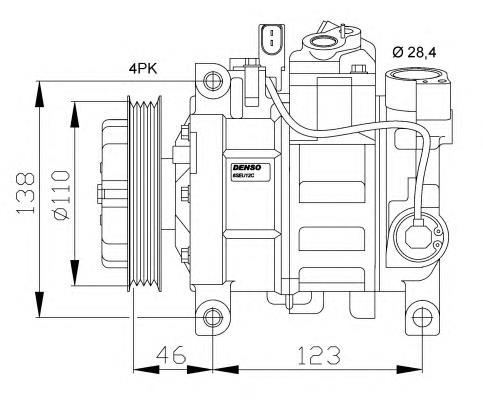 Compressor de aparelho de ar condicionado NRF 32105