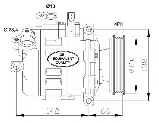 32106 NRF Compressor de aparelho de ar condicionado