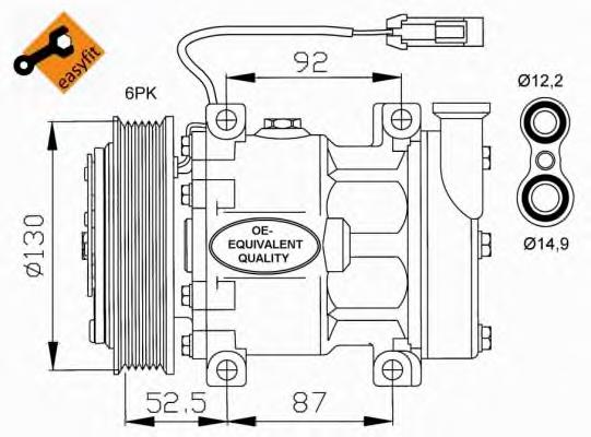 32113 NRF Compressor de aparelho de ar condicionado