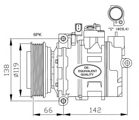 Compressor de aparelho de ar condicionado 32111 NRF