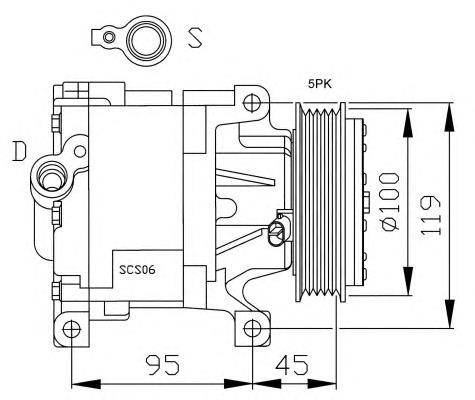 Compressor de aparelho de ar condicionado 32183 NRF