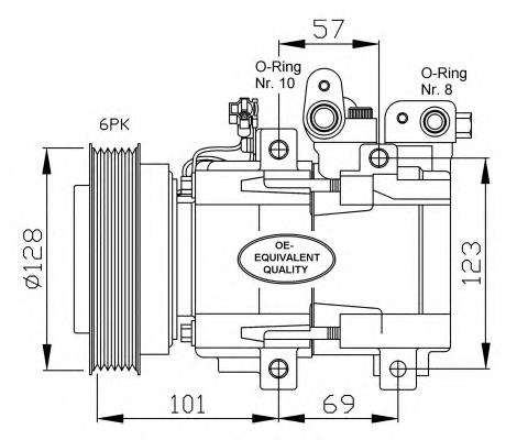 Compressor de aparelho de ar condicionado NRF 32204