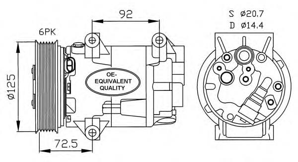 Compressor de aparelho de ar condicionado NRF 32208