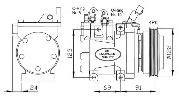 32205 NRF Compressor de aparelho de ar condicionado