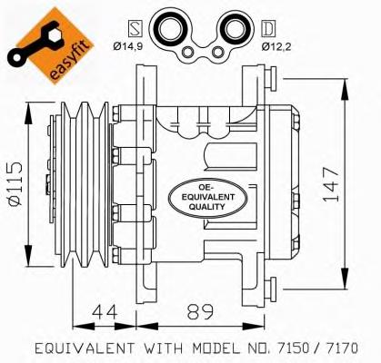 KTT090157 Thermotec Compressor de aparelho de ar condicionado