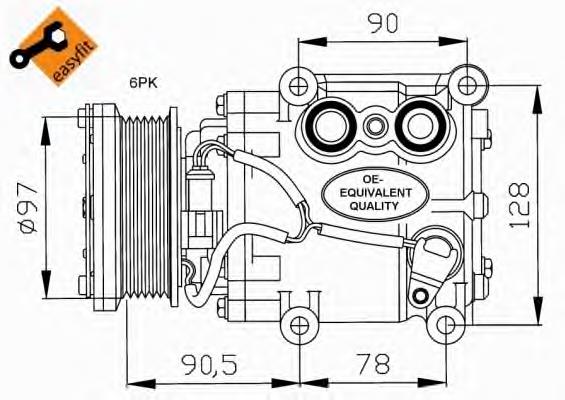 Compressor de aparelho de ar condicionado 32199 NRF