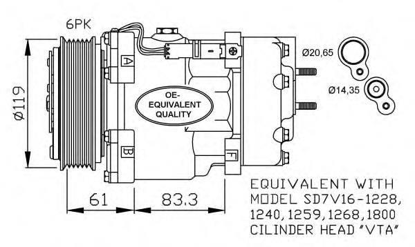 32198 NRF Compressor de aparelho de ar condicionado