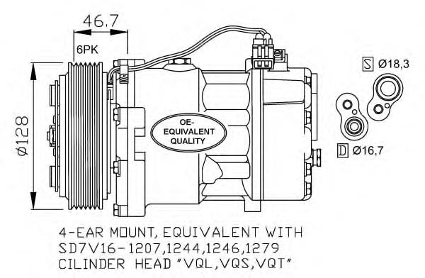 Compressor de aparelho de ar condicionado 32168 NRF