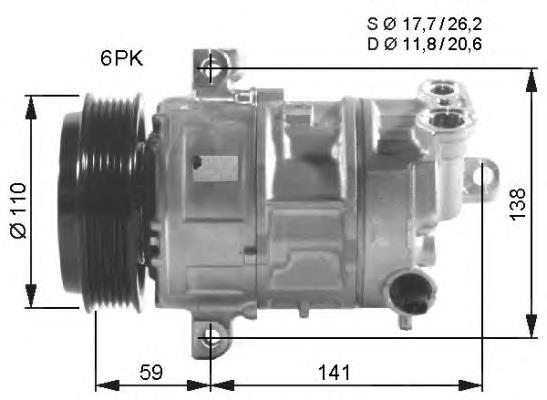 Compressor de aparelho de ar condicionado NRF 32544 preço, a partir de 353,86 USD