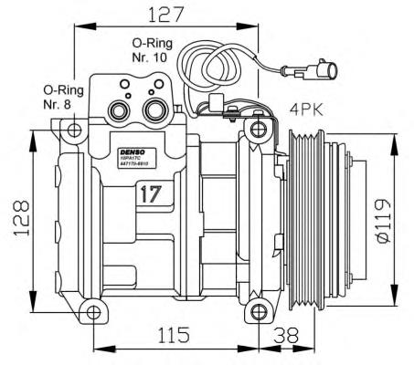 Compressor de aparelho de ar condicionado Nissens 89414