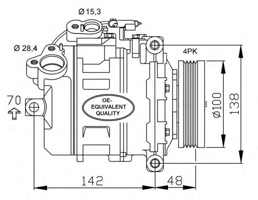 32433 NRF Compressor de aparelho de ar condicionado