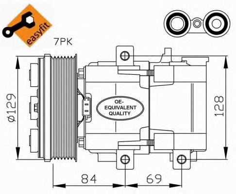 Compressor de aparelho de ar condicionado YC1H19D629AB Ford