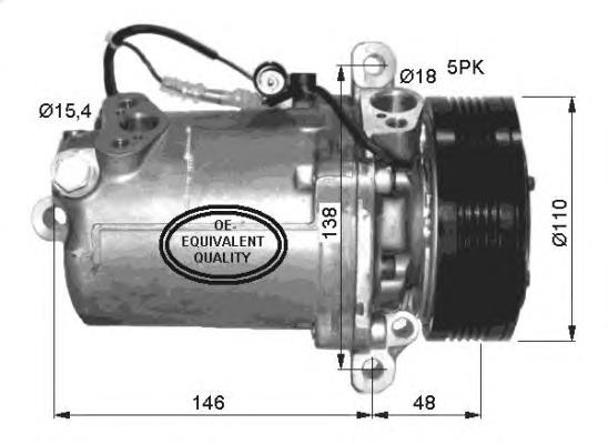 Compressor de aparelho de ar condicionado NRF 32414