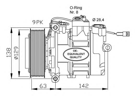 Compressor de aparelho de ar condicionado A5412300928 Mercedes