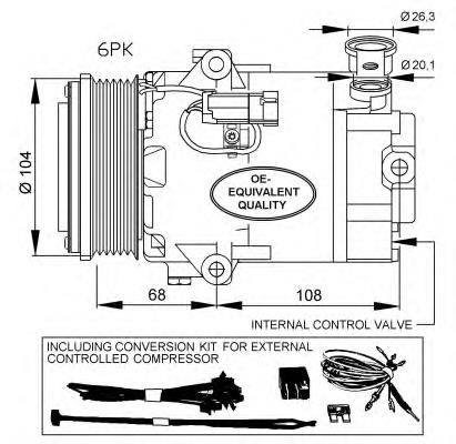 32428 NRF Compressor de aparelho de ar condicionado
