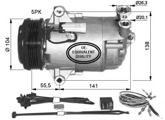 Compressor de aparelho de ar condicionado NRF 32426