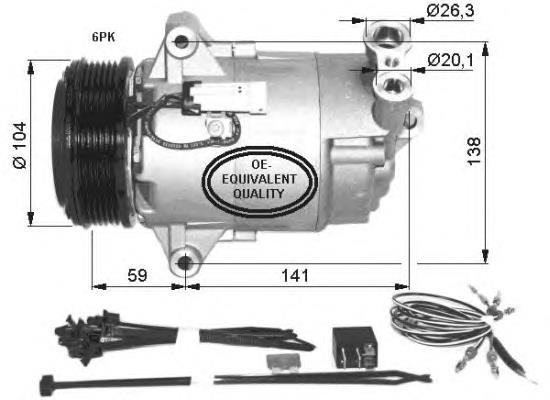 Compressor de aparelho de ar condicionado 32427 NRF