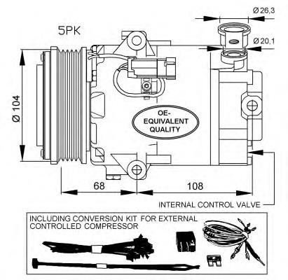 32429 NRF Compressor de aparelho de ar condicionado