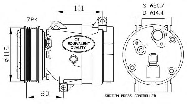 Compressor de aparelho de ar condicionado NRF 32481