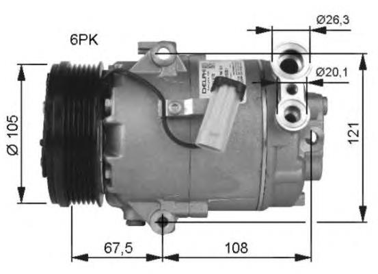 Compressor de aparelho de ar condicionado NRF 32480