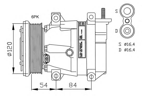 Compressor de aparelho de ar condicionado General Motors 95961223