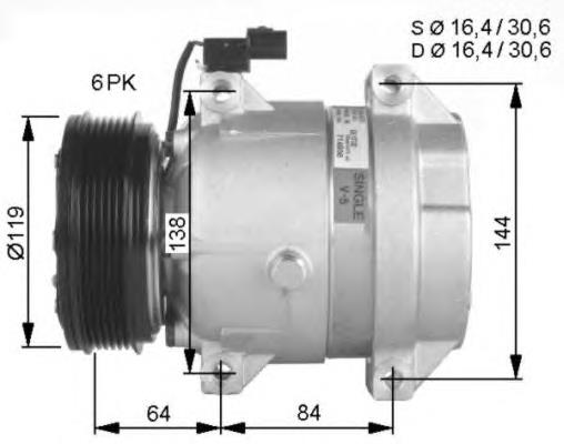 510720 Elstock Compressor de aparelho de ar condicionado