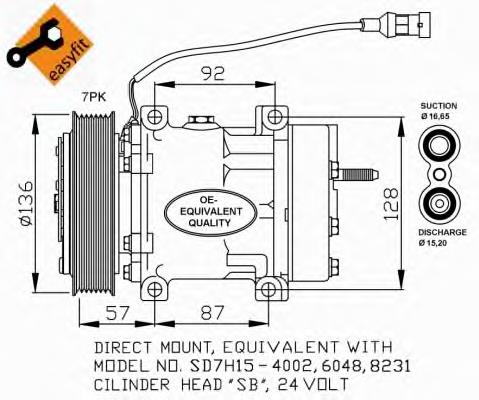 32477 NRF Compressor de aparelho de ar condicionado