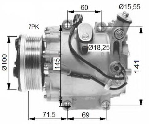 32491 NRF Compressor de aparelho de ar condicionado