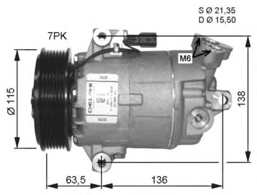 92600BR70A Renault (RVI) Compressor de aparelho de ar condicionado