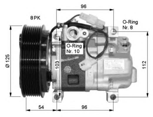 Compressor de aparelho de ar condicionado GJ6F61K00A Mazda