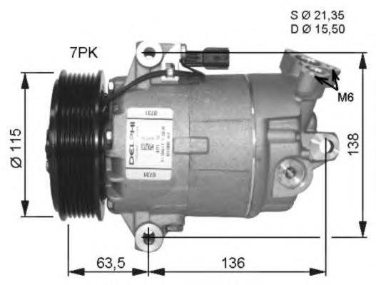 20B0162A Eaclima Compressor de aparelho de ar condicionado