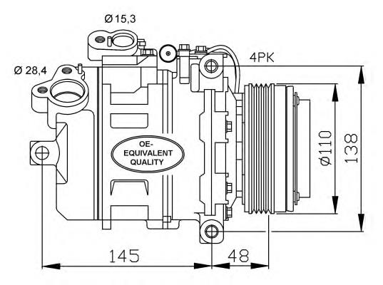 Compressor de aparelho de ar condicionado 32465 NRF