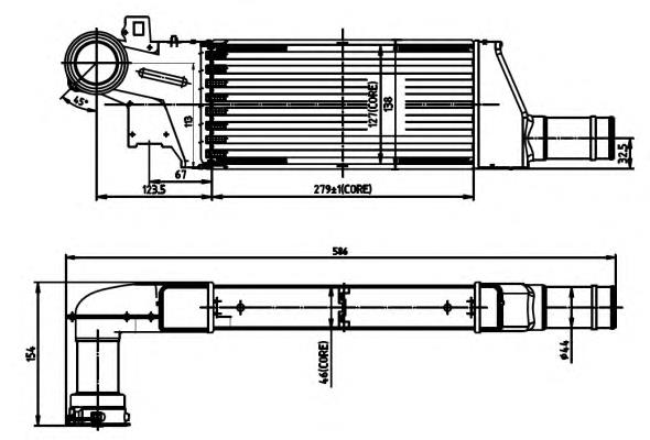 Radiador de intercooler NRF 30903
