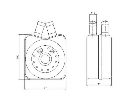 31304 NRF Radiador de óleo (frigorífico), debaixo de filtro