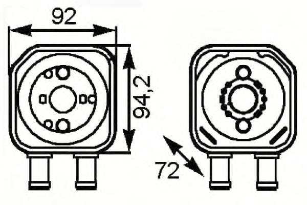 31179 NRF Radiador de óleo (frigorífico), debaixo de filtro
