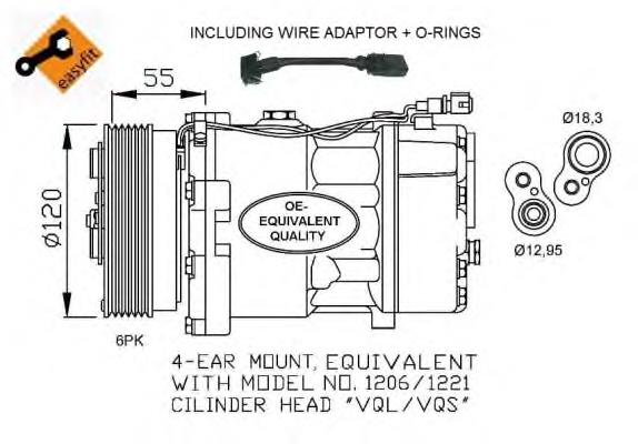 Compressor de aparelho de ar condicionado Volkswagen Sharan 1 7M8, 7M9, 7M6