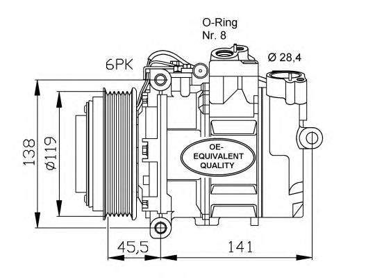 Compressor de aparelho de ar condicionado 32053 NRF