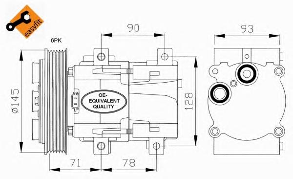 Compressor de aparelho de ar condicionado 32084 NRF
