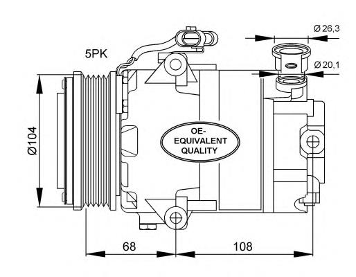 Compressor de aparelho de ar condicionado 851536N Dasis